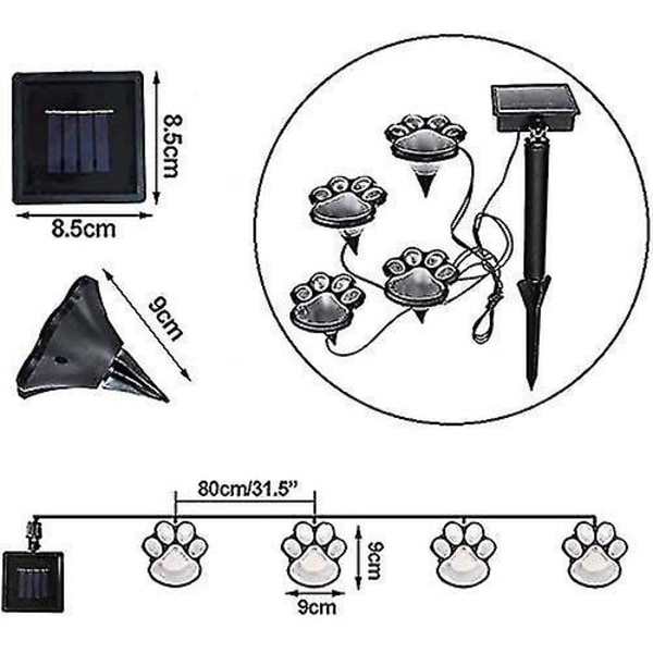 Solcellslampor Utomhus Hundtasslampor (set om 4) Trädgårdslampor