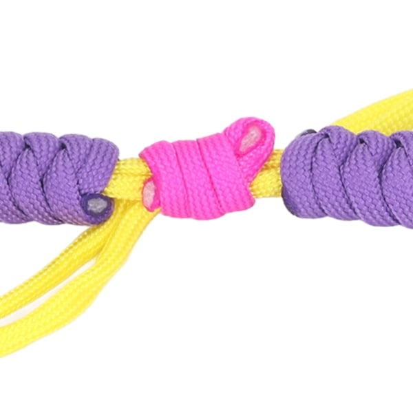 Ersättningsarmband Elastiskt Band Stickat Tvinnat Knut Nylon Smart Armbandsrem för Mi Band 8 Gul Mörklila