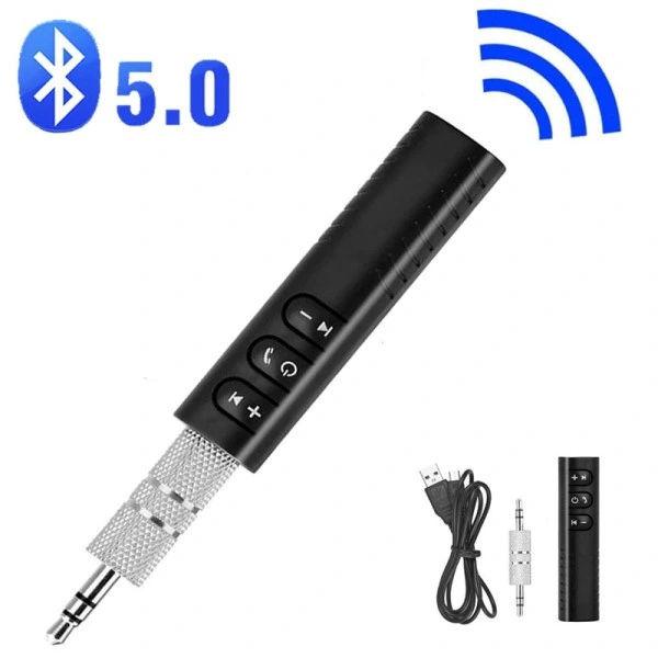 Trådlös Bluetooth 5.0 Mottagare Sändare Adapter 3.5mm Jack
