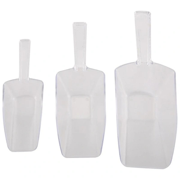 3-delt paletkniv-formet plastikskovl - Transparent