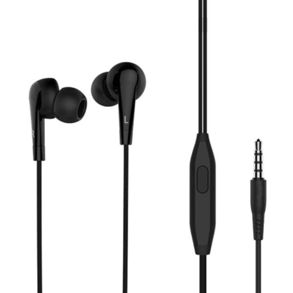 Langsdom MJ62 1,2 m ledningsbaserte in-ear hodetelefoner med 3,5 mm grensesnitt og stereo med mikrofon Svart