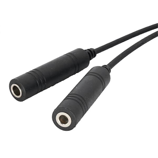 GA Dobbelte Stik til Airbus 5 Pin XLR Adapter Sort Flyvehovedtelefonkabel Universal til Fly Com
