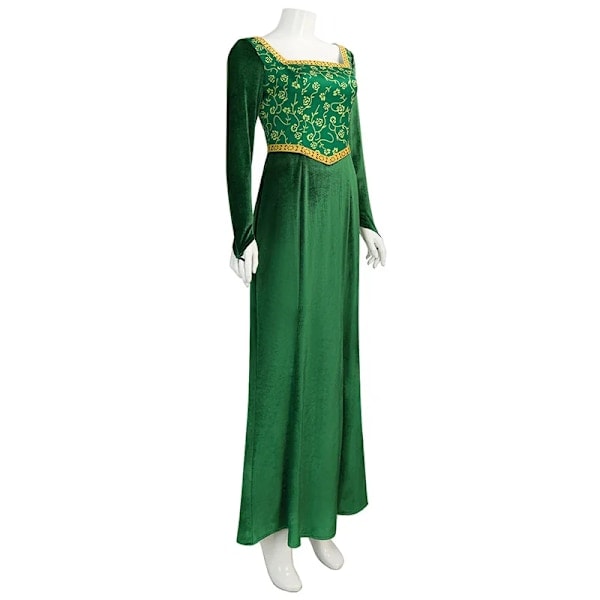 Shrek Cosplay-kostume Anime Prinsesse Grøn Kjole Fiona Kjole Shrek Cosplay-kostume Kvinder Sexet Fløjl Halloween Karneval Tøj XXL dress_ca