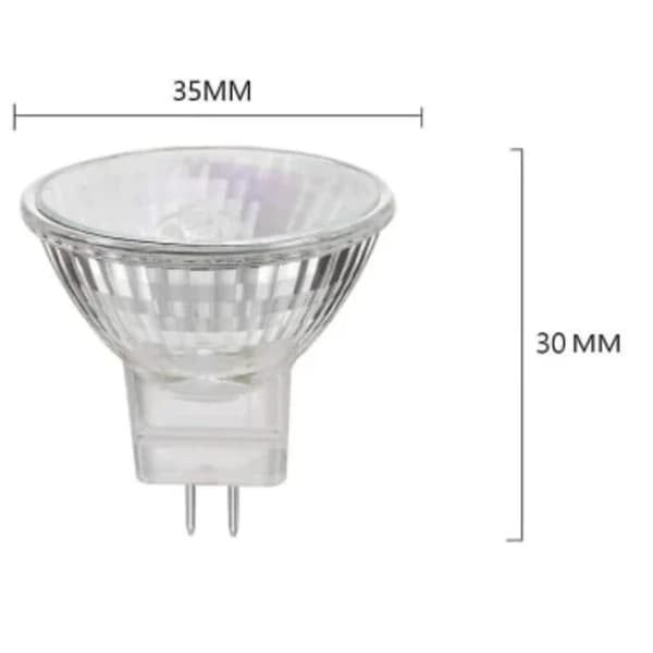 MR11 halogenpære, 20W 12V MR11 halogenpære, højt farvegengivelsesindeks, 6 stk.[ca]