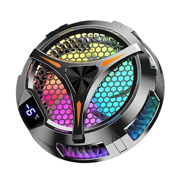 X42 Tablet Radiator Tablet Køler RGB Farverig Belysning 10cm Magnetisk Halvlederkøler Køleblæser til Tablet