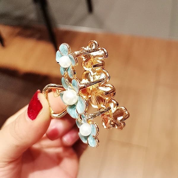 Retro Blommiga Hårklämmor - Damklämmor Hårspännen Kvinnor Hår