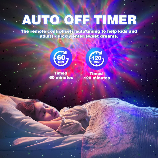 Astronaut Galaxy Projektor, Nattlampa för Barn, med Timer och Fjärrkontroll, Presenter till Födelsedagar – Modell med Sladd Plug in model