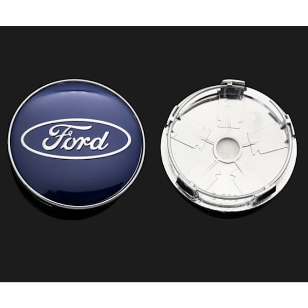 F12 - 60MM 4-pack Navkapslar Ford Silver one size