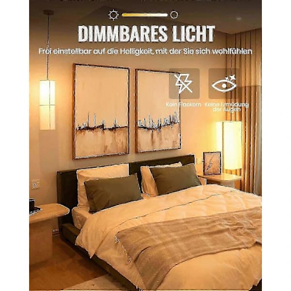 Dimbar 200W E27 glødepære rørlampe 2800K varmhvit