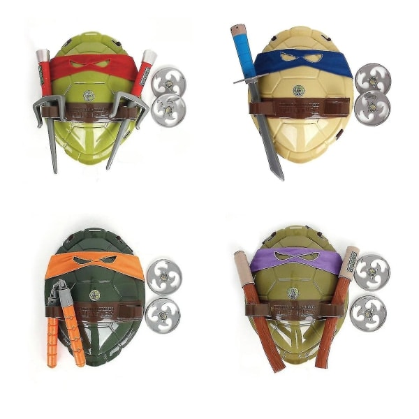 Ninja Turtles Superhjälte Cosplay Kostym Födelsedagspresent för Barn Röd red
