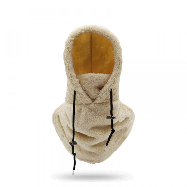 Sherpa Hood Ski Mask Vinter Balaclava Kaldt vær Vindtett Justerbar Varm Hodeplagg Deksel Hatt Caps Halsduk - Perfekt Svart
