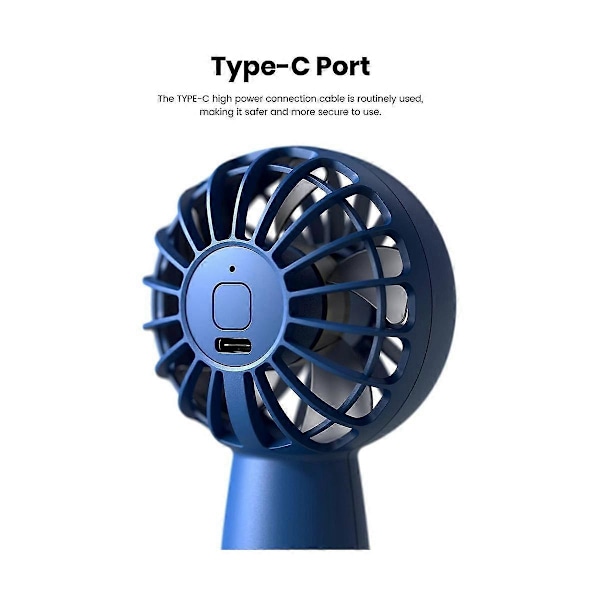 CASA 2-pak Håndholdt Ventilator Genopladelig Mini Ventilator, Bærbar Håndventilator Personlig Ventilator med 3 Hastigheder Ventilator til Hjemmet