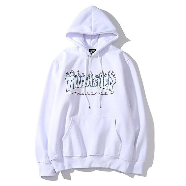 Unisex Thrasher Huppari Kirjaintulostuksella, Vetoketjullinen Huppu ja Tasku Kuva Väri 7 2XL
