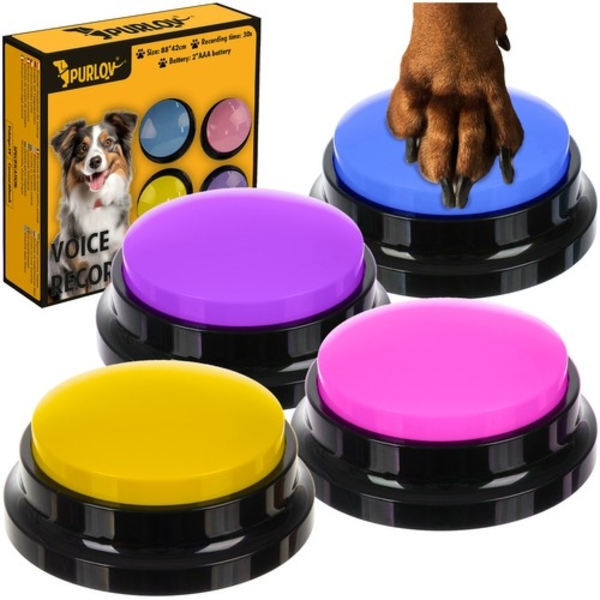 Talande Knappar för Hund & Katt - 4-pack