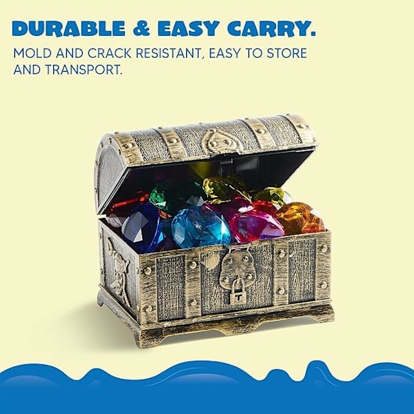 Diving Gems Pool Toy Set with Treasure Chest, Underwater Training for Kids