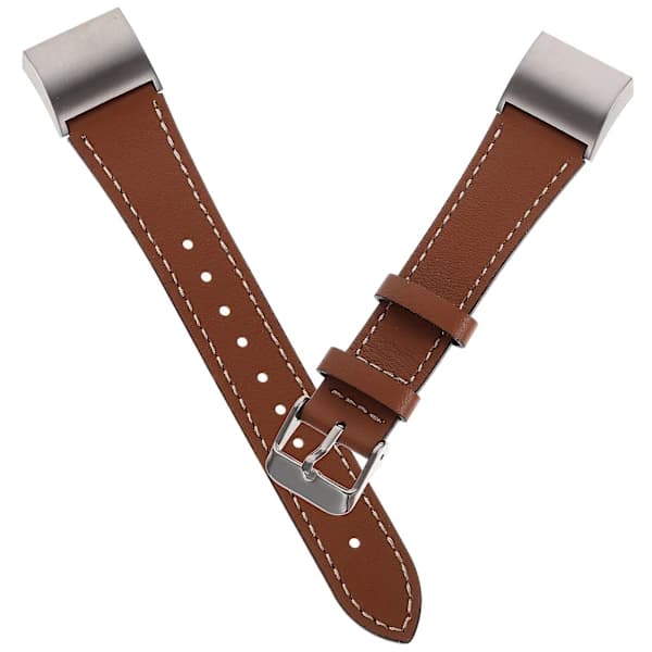 UKCOCO Ekte Kuskinn Armbånd Erstatning for Fitbit Charge 2 Bånd Brun