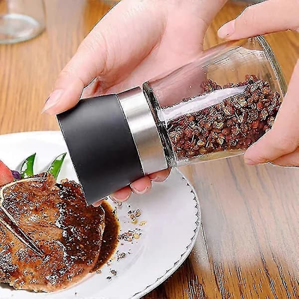 1 st Påfyllningsbar Saltkvarn/pepparkvarn/ströare/Dispenser - Multifunktionell Pepparkvarn - Kryddkvarn - Salt- och Pepparkar - Elegant, Sofistikerad...