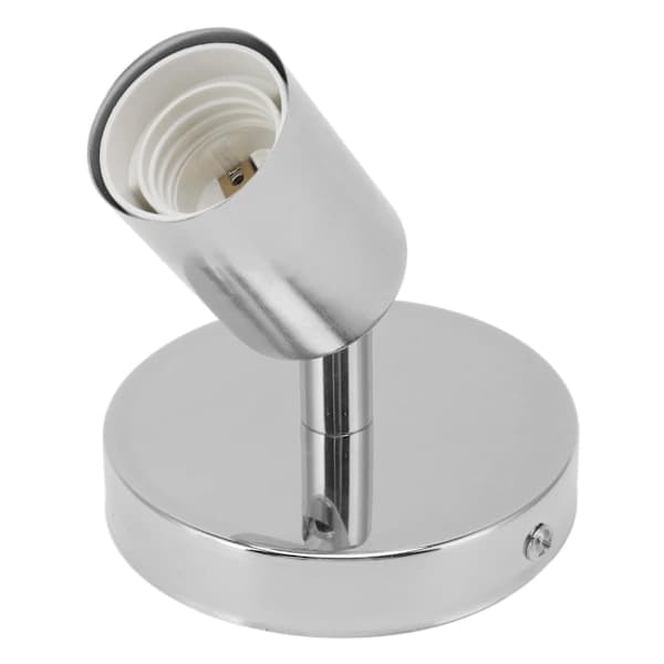 [CA] E27 E26 Vägglampa Bas 180 Grader Upp och Ner Justerbar Järndekoration Glödlampssockel för Sovrum Vardagsrum Silver