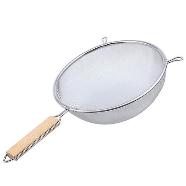 CASA Sil i rustfritt stål med trehåndtak, finmasket filterskje, trådsikt 20cm