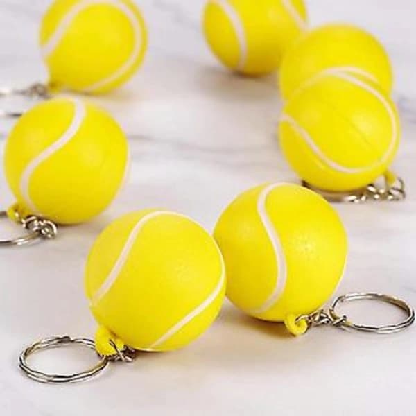 Tennisbold Nøgleringe 24-pak Mini Stress Relief