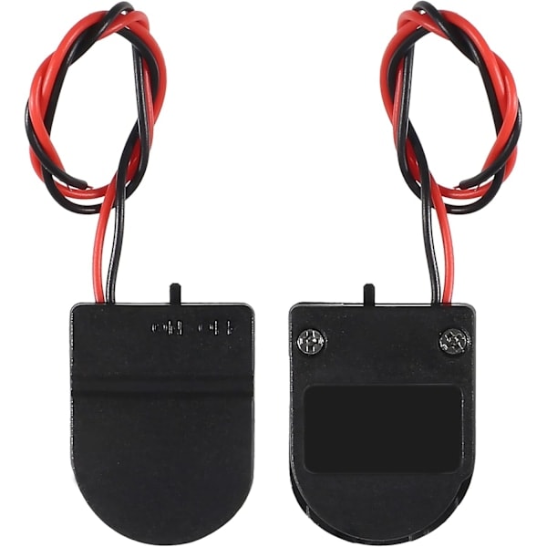 10 stk. CR2032 Batteriholder 1x 3V Knapcellebatteriholder med Kabel og ON-OFF-kontakt (Sort)