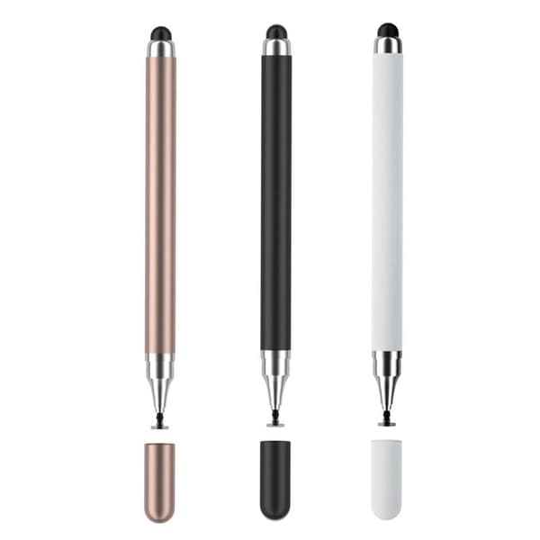 Styluspen til touchskærm, 3-pak 2 i 1 Universal Højfølsom Tablet Pen til iPad, Apple, Samsung Galaxy, Android, Microsoft