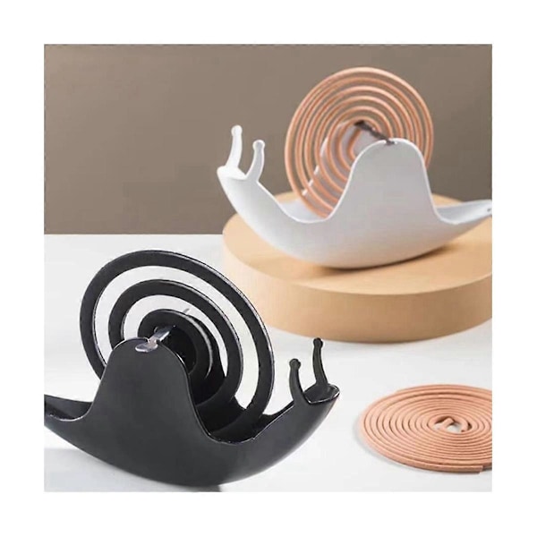 CASA Snegle Myggespiralholder Bakke Hjem med Låg (Sort)