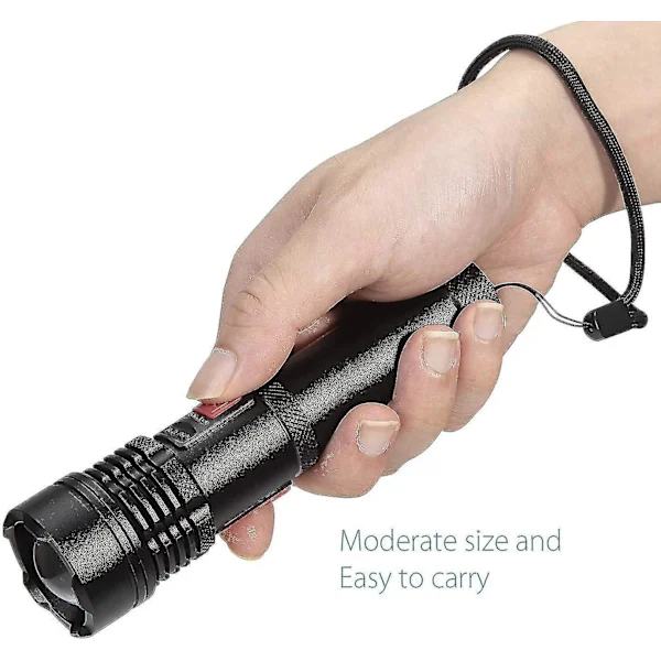 Elekin Rechargeable LED Flashlight with Zoom Function, Waterproof Torch for Camping and Outdoor Use