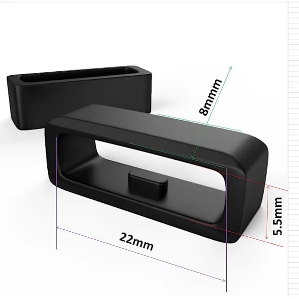 6x gummifestringer sikkerhetssløyfe for Garmin Fenix5