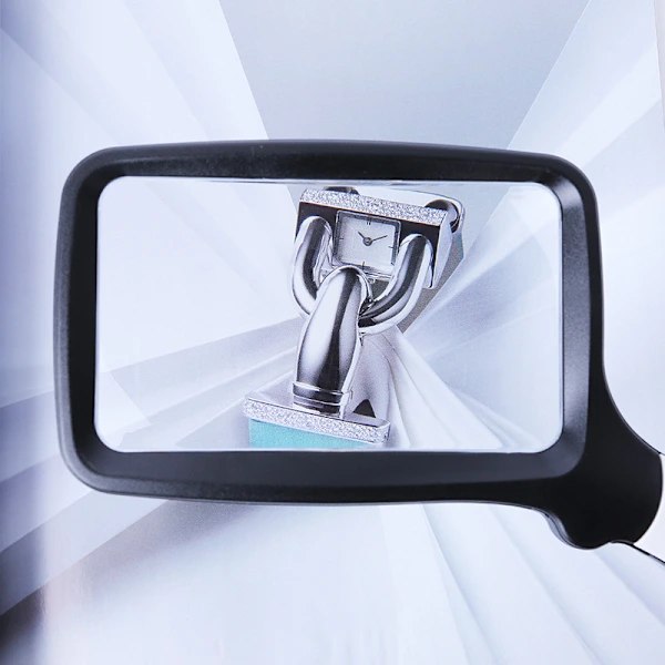Rektangulær leseforstørrelsesglass med 5 LED-lys, 2x forstørrelse