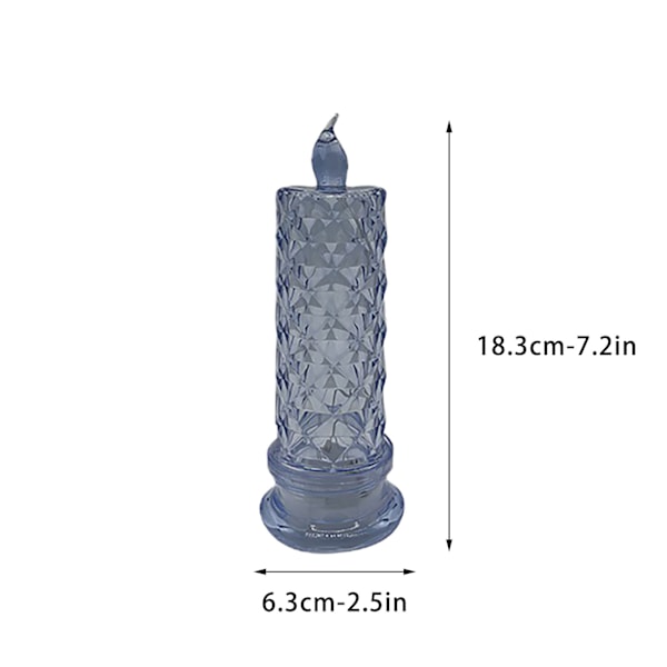 Flammeløst Lys Rose Mønster Refraktionsprojektion Atmosfærisk Natbord Dekoration Imitation Krystal Lampe LED Elektronisk Lys 1