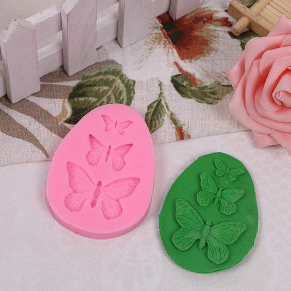1 stk 3D Sommerfugl Silikoneform Fondant Kage Topper Form Chokolade