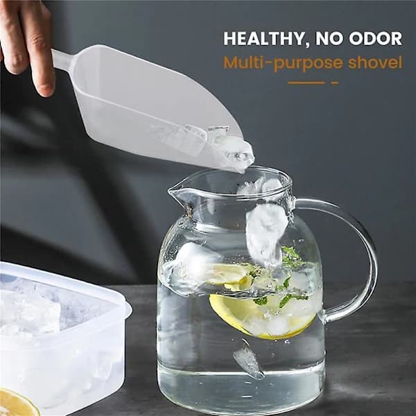 3-delt pallis-is-skrapeformet plastskuffe - Transparent