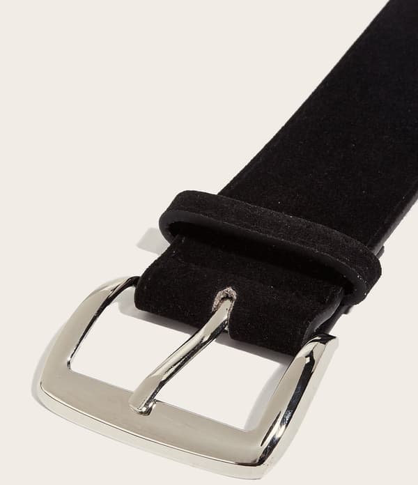 Dame Bred Taljebælte Justerbart Blødt Stofbælte til Kjoler Jeans og Bukser Sort 103 x 4.8 cm