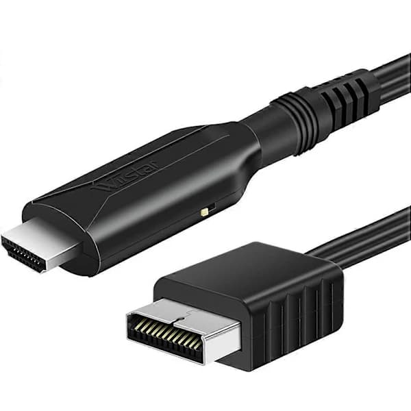 WIISTAR PS2 til HDMI-kompatibel Audio Video Converter Adapter Understøttelse af PS 1/2 til HDTV PC Ful