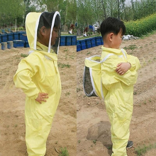 Beekeeper Suit with Sheepskin Gloves, Durable Protective Gear (Quality Material)