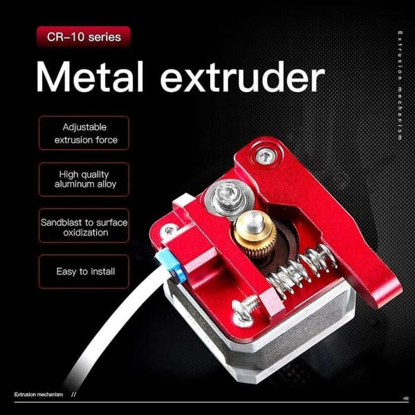 3D-printertilbehør, metalekstruder, rød metalekstruder, egnet til Cr-10 og Ender Seri