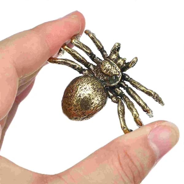 Metallspindelfigur Mässingsspindelmodell Halloweendekoration
