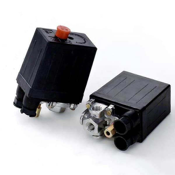Kraftig Luftkompressor Tryckströmbrytare Kontrollventil 90-120PSI 1/4 Port enkelhål single hole