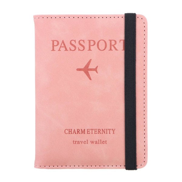 RFID-nahkainen passikotelo Dokumenttien matkapassin pidike pinkki black 14.8cmX1cmX11cm(5.82X0.39X4.33)