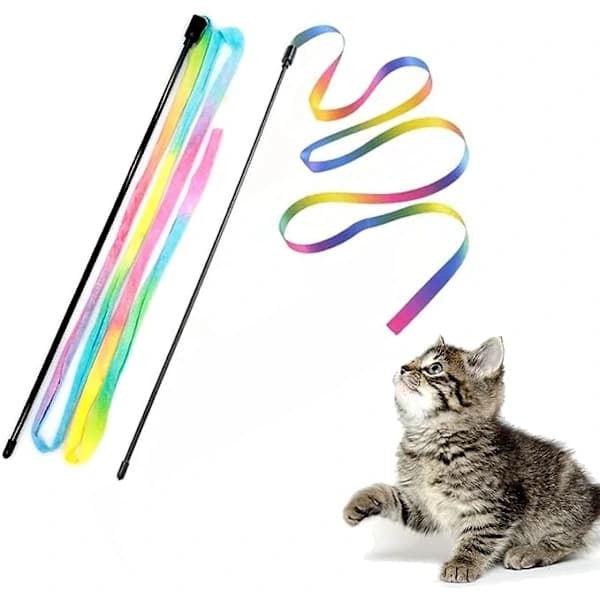 Interaktive regnbueleker for katt, interaktiv katteertestav