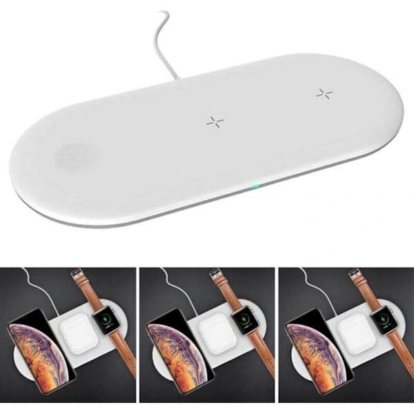 Portable Multifunctional 3-in-1 Wireless Charger (White)