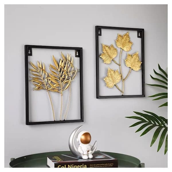 Metallblad hengende, veggdekor, solblad