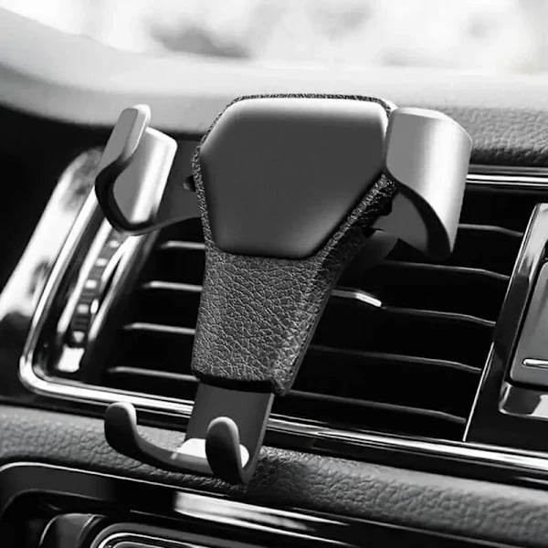 Gravity Auto Telefonholder Bil Luftudtag Telefonbeslag Sort