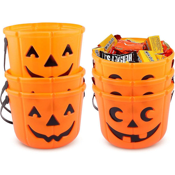 6 kpl Halloween Karkki vai kepponen -kurpitsakorit Halloween-kurpitsakori Halloween-karkkien keräyslyhty Karkkikori Halloween-juhlat