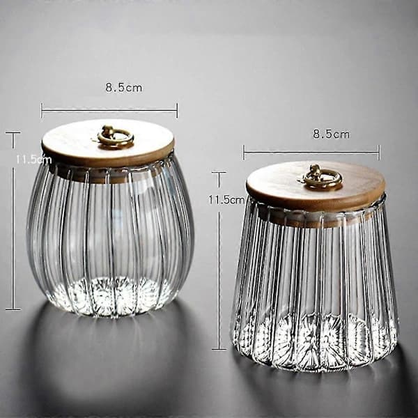 Förseglad Transparent Kryddburk i Glas med Lock, teförvaringsburk B