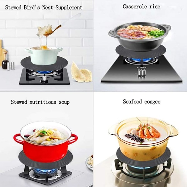 Varmeplate for gasskomfyr, fornøydgaranti, non-stick belegg i aluminium, tilbyr rask tining og energibesparende funksjoner (28 cm)
