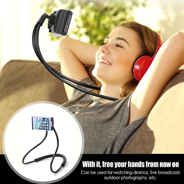Multifunksjonell sengebords Lazy Neck hengende mobiltelefonholder stativ for iPhone