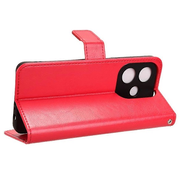 For Oppo A3 4G/A3 5G/A3x 4G/A3x 5G/A40M 4G/A40 4G/A3i 5G/A60 5G Fodral PU Läder Plånboksfodral Red