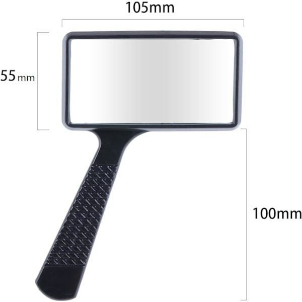 Rektangulær læseforstørrelsesglas, 10x forstørrelse